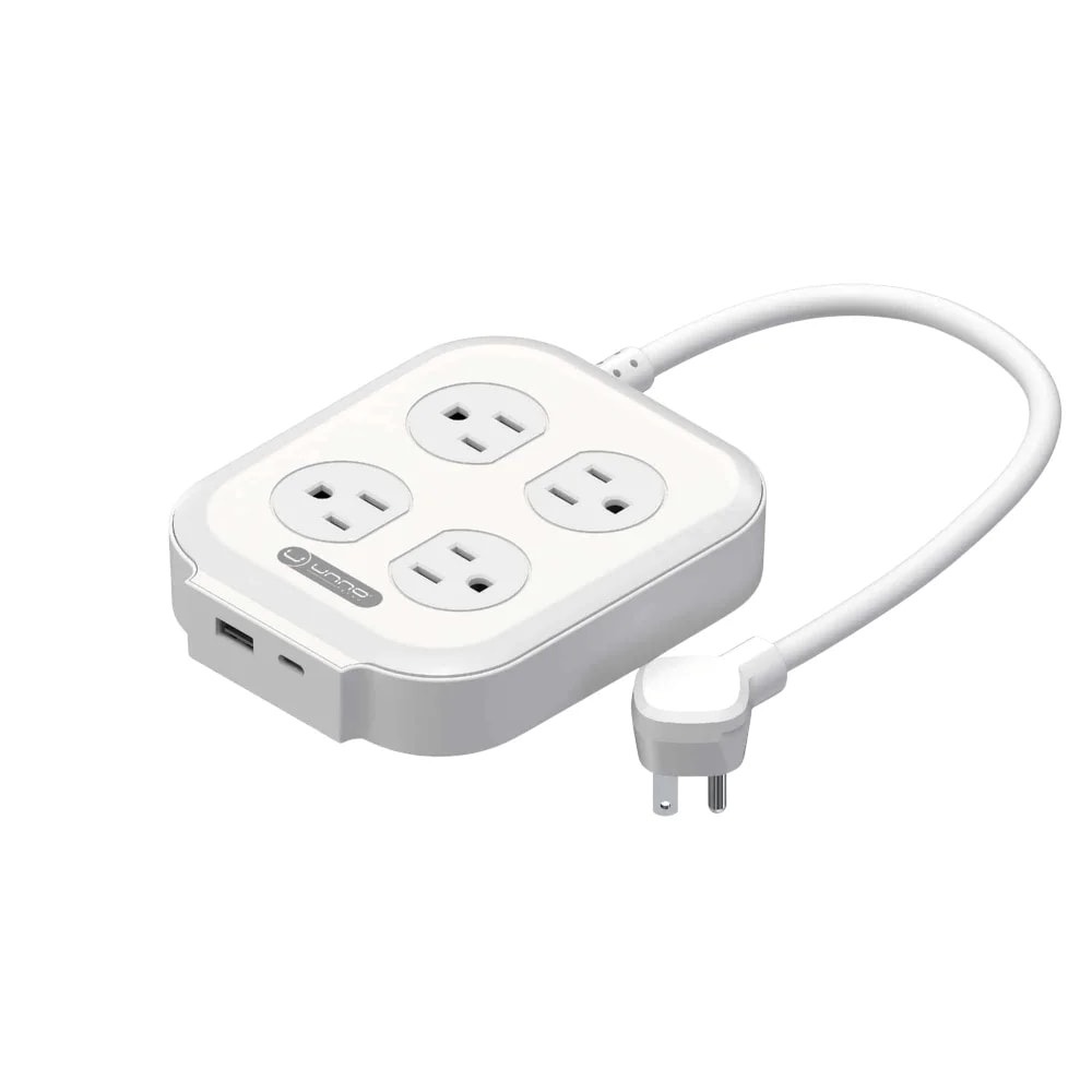 Regleta de enchufes Unno Tekno PW5085WT 6 en 1 con puertos USB PD 1 USB tipo A + 1 USB tipo C