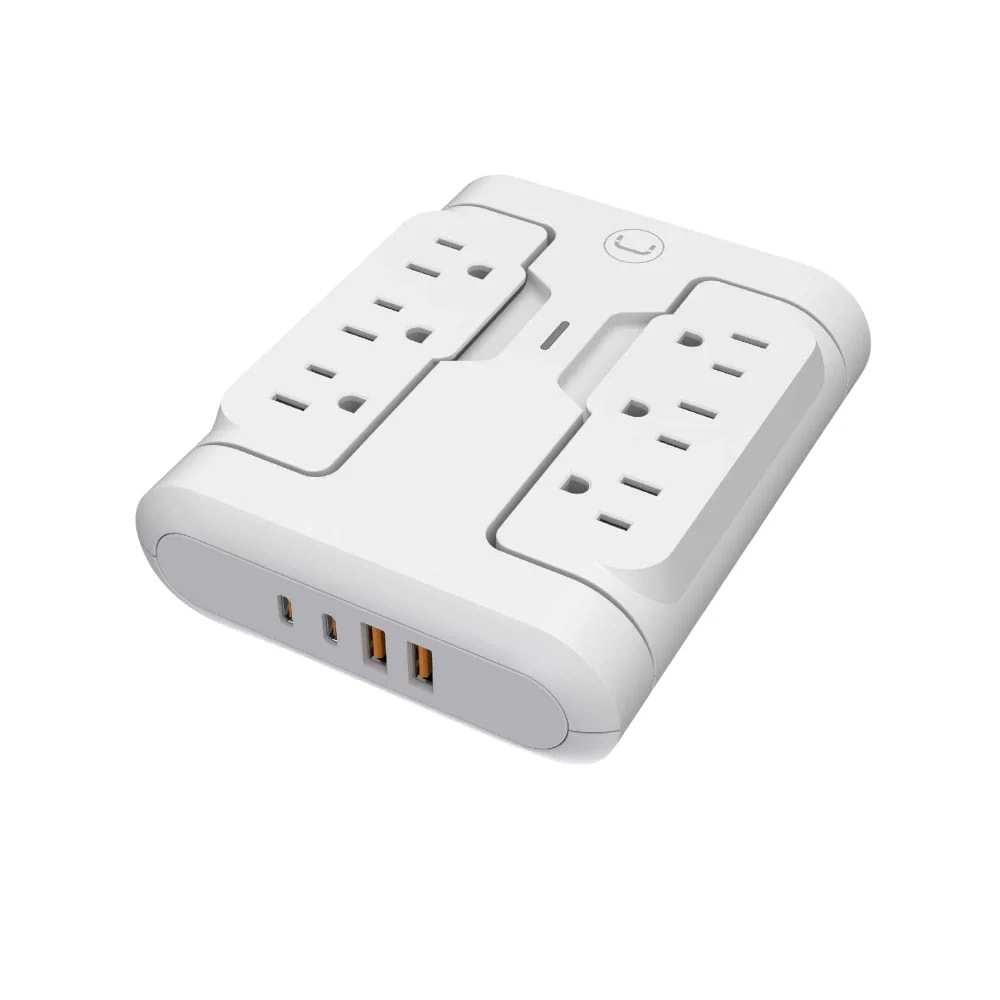 Regleta de enchufes Unno Tekno PW5086WT 4 en 1 con puertos USB PD 2 USB tipo A + 2 USB tipo C 6