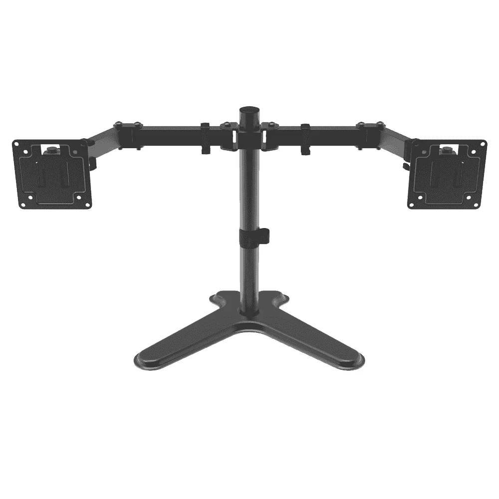 Soporte de escritorio Unno Tekno TM8001BK para 2 monitores con organizador de cables