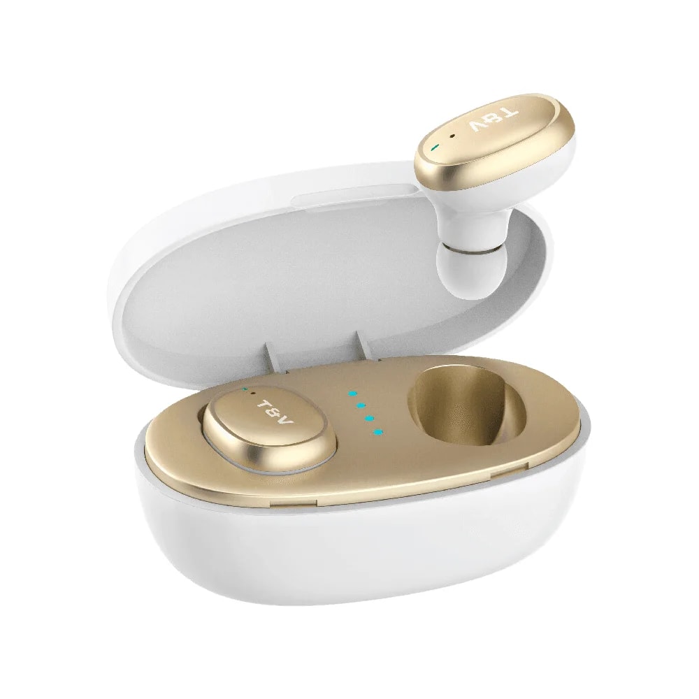 Audífono con micrófono Thonet & Vander Earbuds Bohne TWS bluetooth dorado-blanco