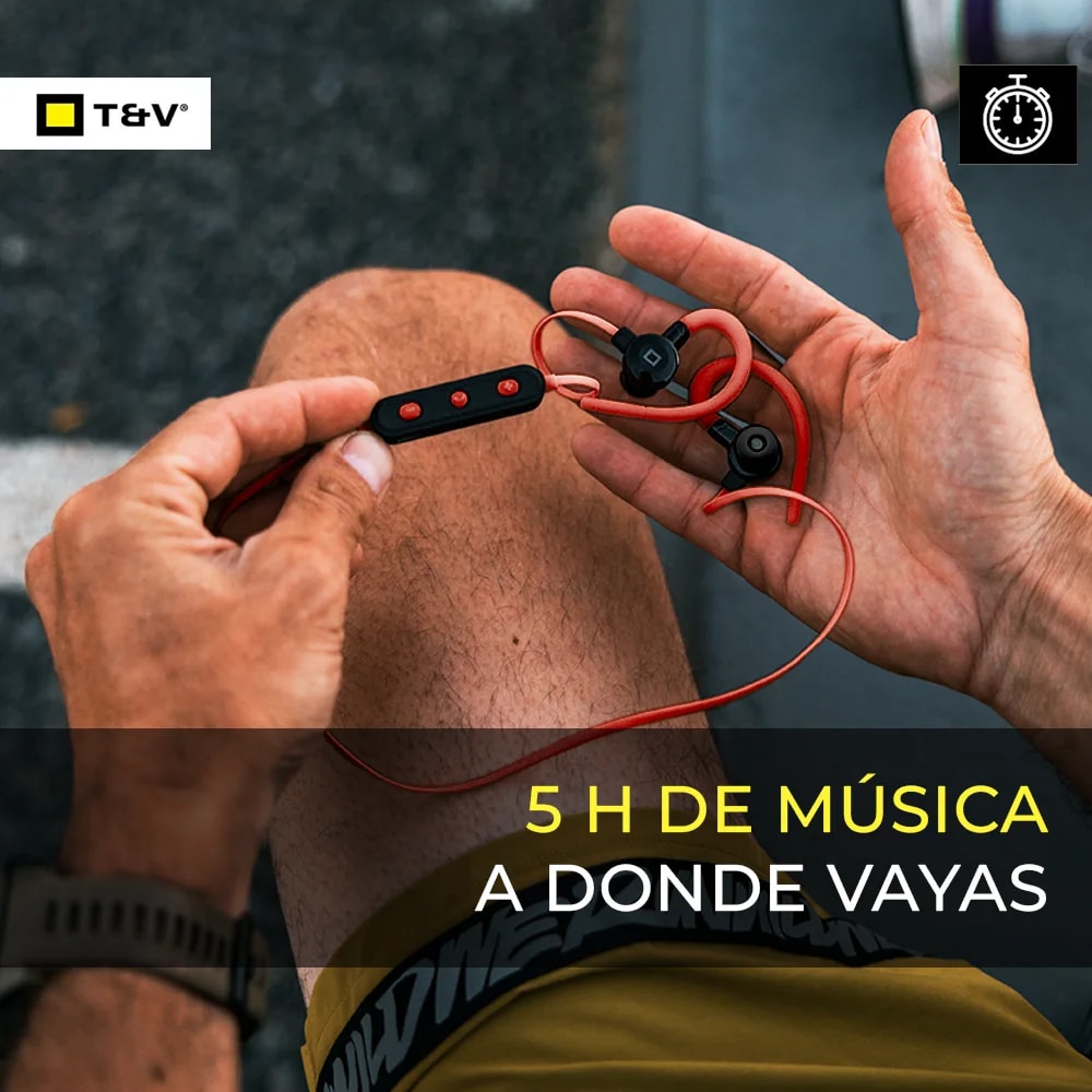Audifono con microfono Thonet & Vander VR10 Neckband bluetooth rot