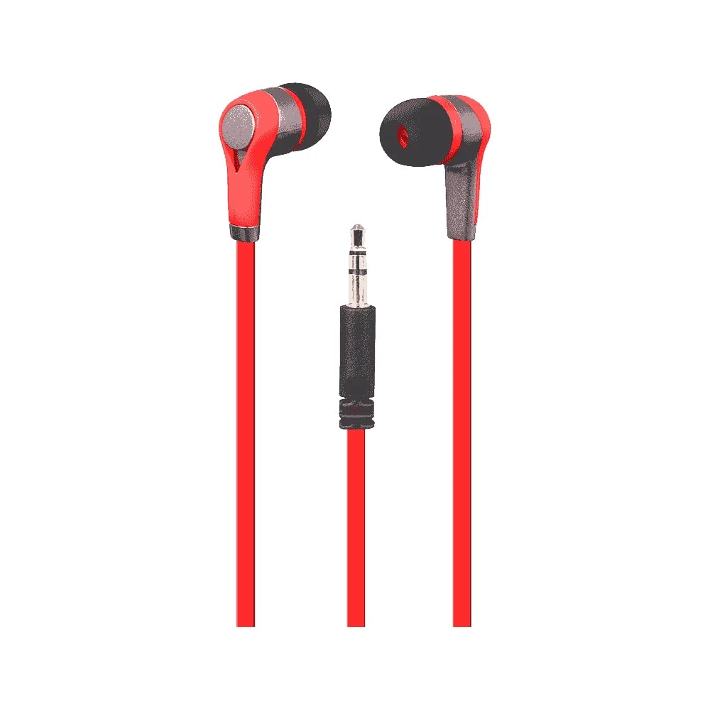 Audífono Unno tekno HS7003RD RockBuds 3.5 mm rojo