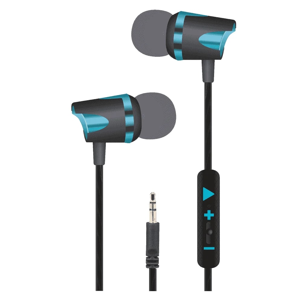 Audífono con micrófono Unno Tekno HS7009BL Soulbuds 3.5mm azul