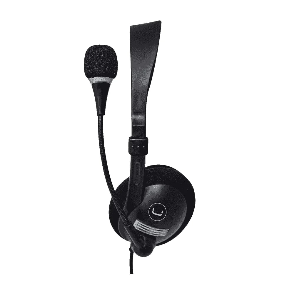 Audífono con micrófono Unno tekno HS7205BK ACE 5 USB 2.0 negro