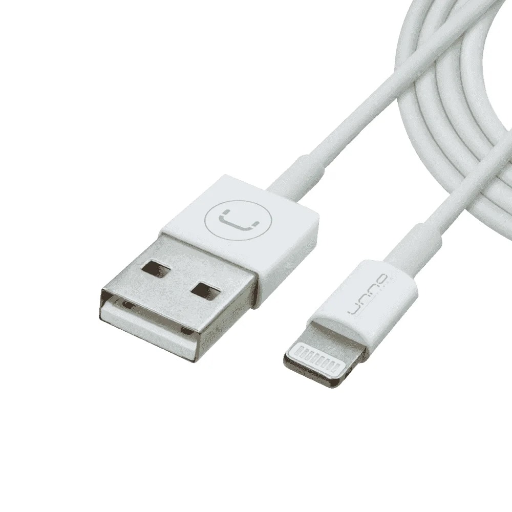 Cable Unno Tekno CB4053WT lightning braided 1.5 metros blanco