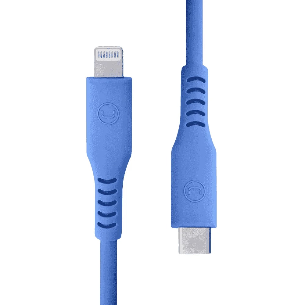 Cable Unno tekno CB4074BL USB tipo C a lightning 1.5 metros / 5ft PD20W celeste