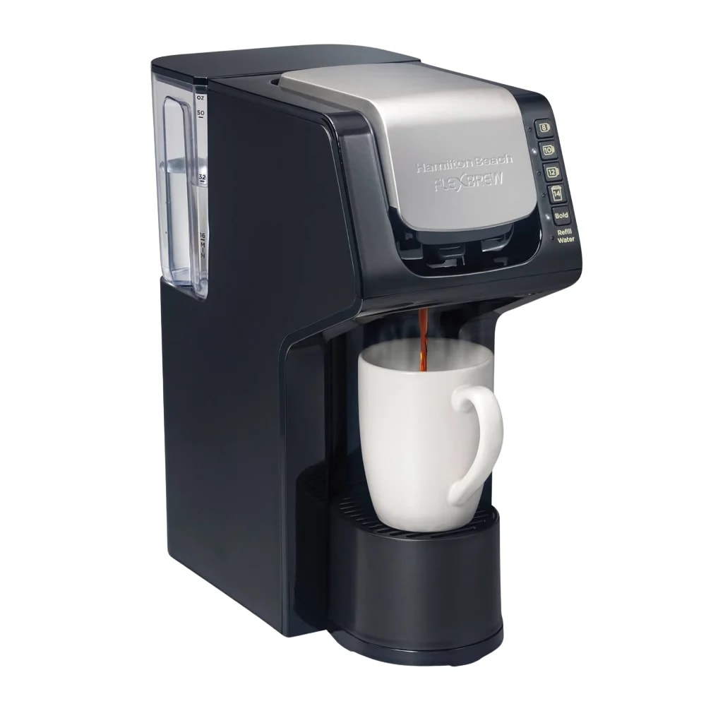 Cafetera Hamilton Beach FlexBrew con depósito extraíble negra