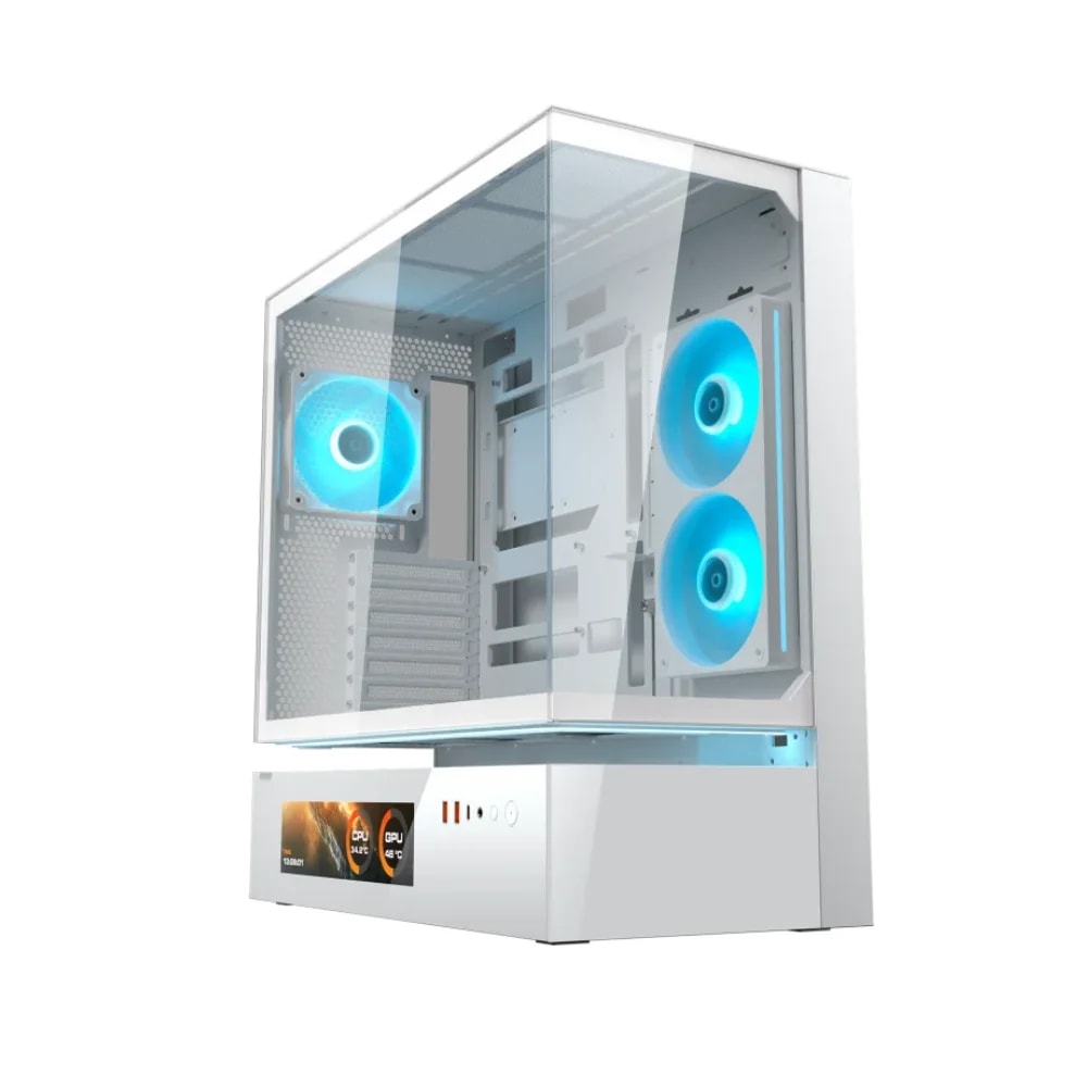 Case Cougar Gamer CFV235 vision RGB vidrio templado Mid-Tower no incluye fuente de poder blanco