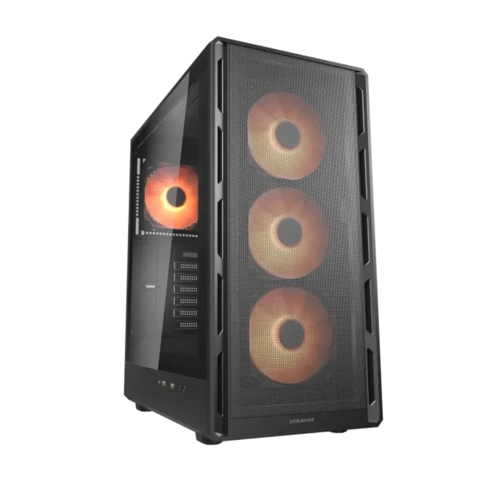 Case Cougar Gamer Airface pure PRO vidrio templado Mid-Tower no incluye fuente de poder negro
