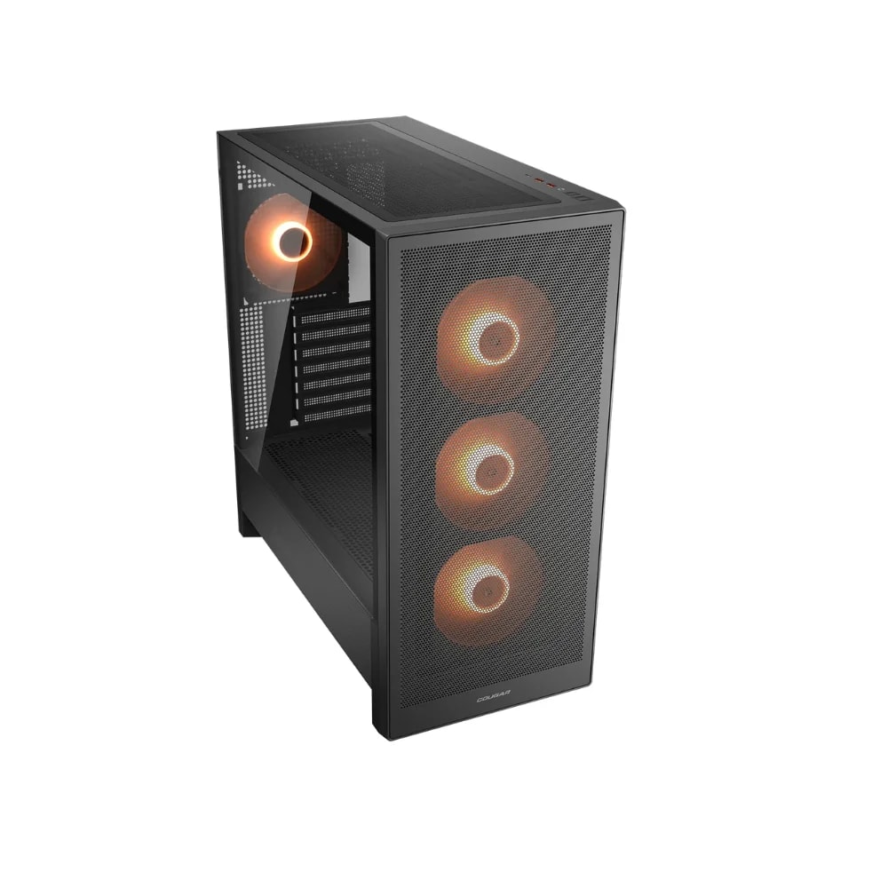 Case Cougar Gamer MX230 RGB vidrio templado Mid-Tower no incluye fuente de poder 4 fans negro