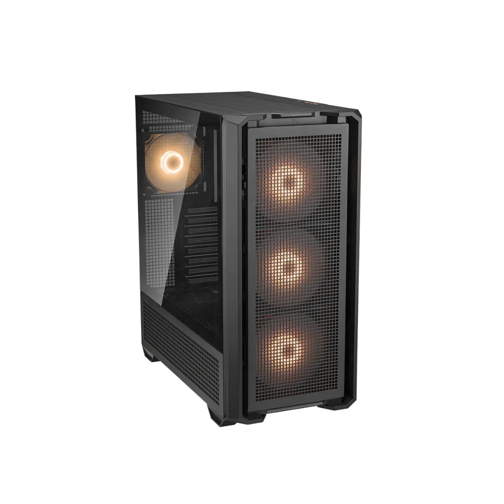 Case Cougar Gamer MX600 Air RGB vidrio templado Mid-Tower no incluye fuente de poder 4 fans negro