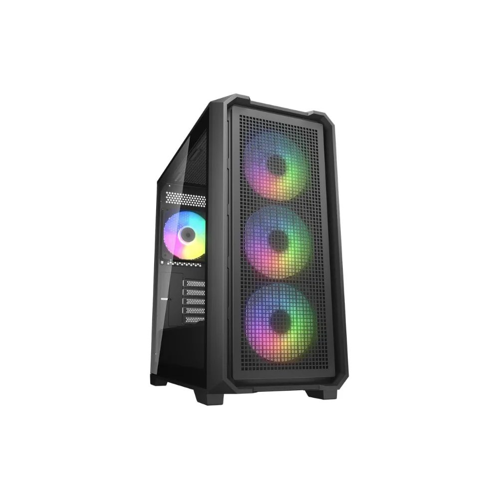 Case Cougar Gamer MX600 Mini V2 RGB vidrio templado Mid-Tower no incluye fuente de poder 4 fans