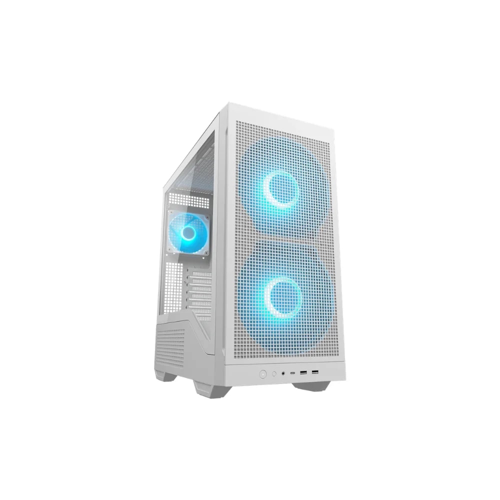 Case Cougar Gamer MX600 MAX RGB vidrio templado Mid-Tower no incluye fuente de poder 3 fans blanco
