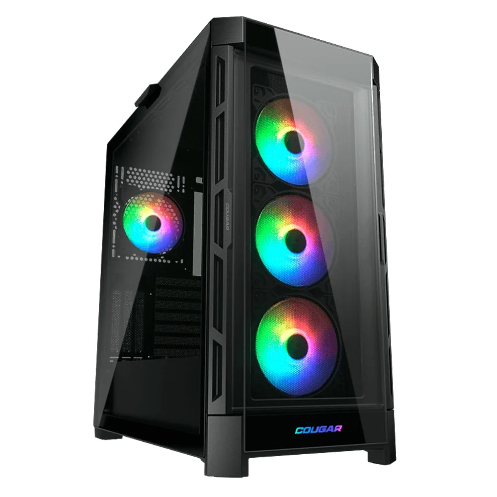 Case Cougar Gamer Duoface PRO RGB vidrio templado Mid-Tower no incluye fuente de poder negro
