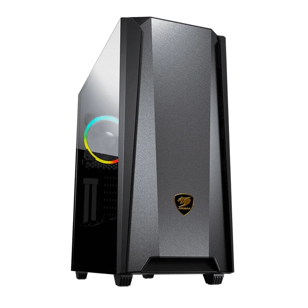Case Cougar Gamer MX660 Iron RGB vidrio templado Mid-Tower no incluye fuente de poder black