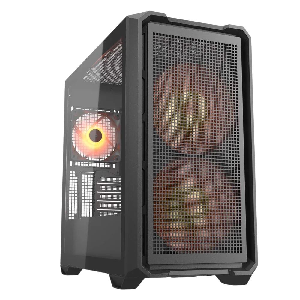 Case Cougar Gamer MX600 mini RGB vidrio templado Mid-Tower no incluye fuente de poder negro