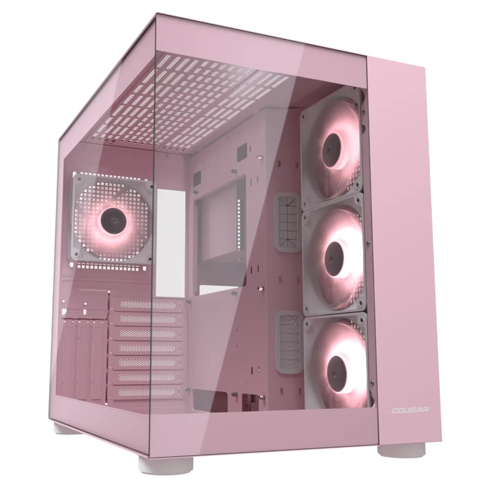 Case Cougar Gamer FV150 RGB vidrio templado Mid-Tower no incluye fuente de poder rosado