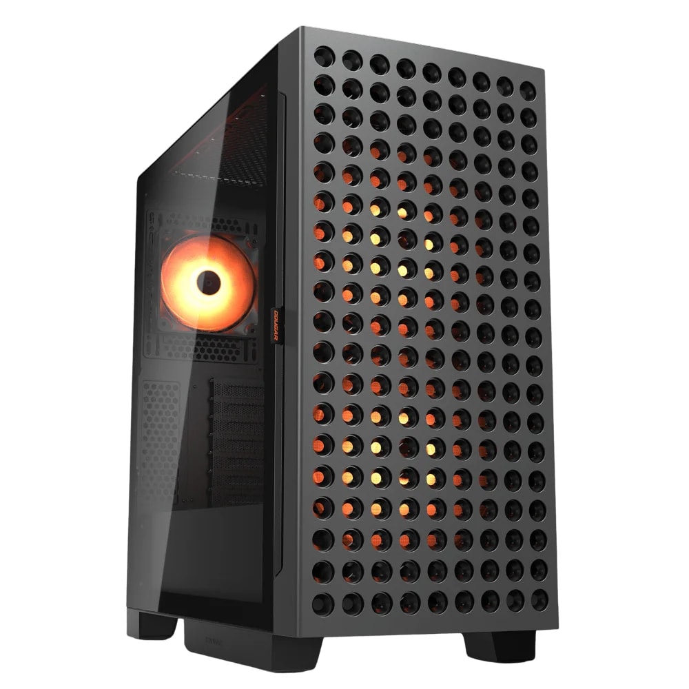 Case Cougar Gamer Airface ECO RGB vidrio templado Mid-Tower no incluye fuente de poder negro