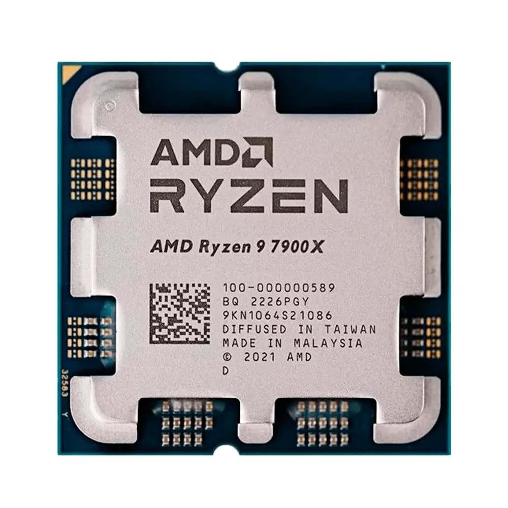 Procesador AMD ryzen 9-7900X 4.7GHz hasta 5.6GHz cache 64MB no inc. disipador socket AM5