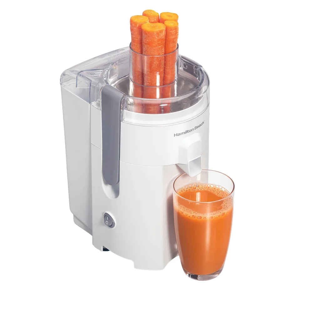 Extractor de jugo Hamilton Beach compacto blanco
