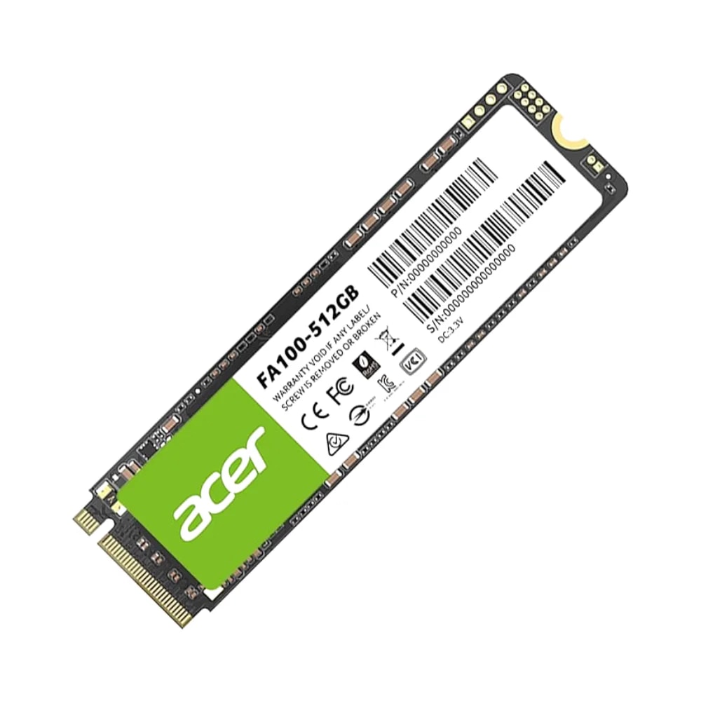 Disco solido Acer FA100 512GB M.2 PCIe NVMe 2280 Gen 3.0 x4 Read 3300MB/s Write 2700 MB/s