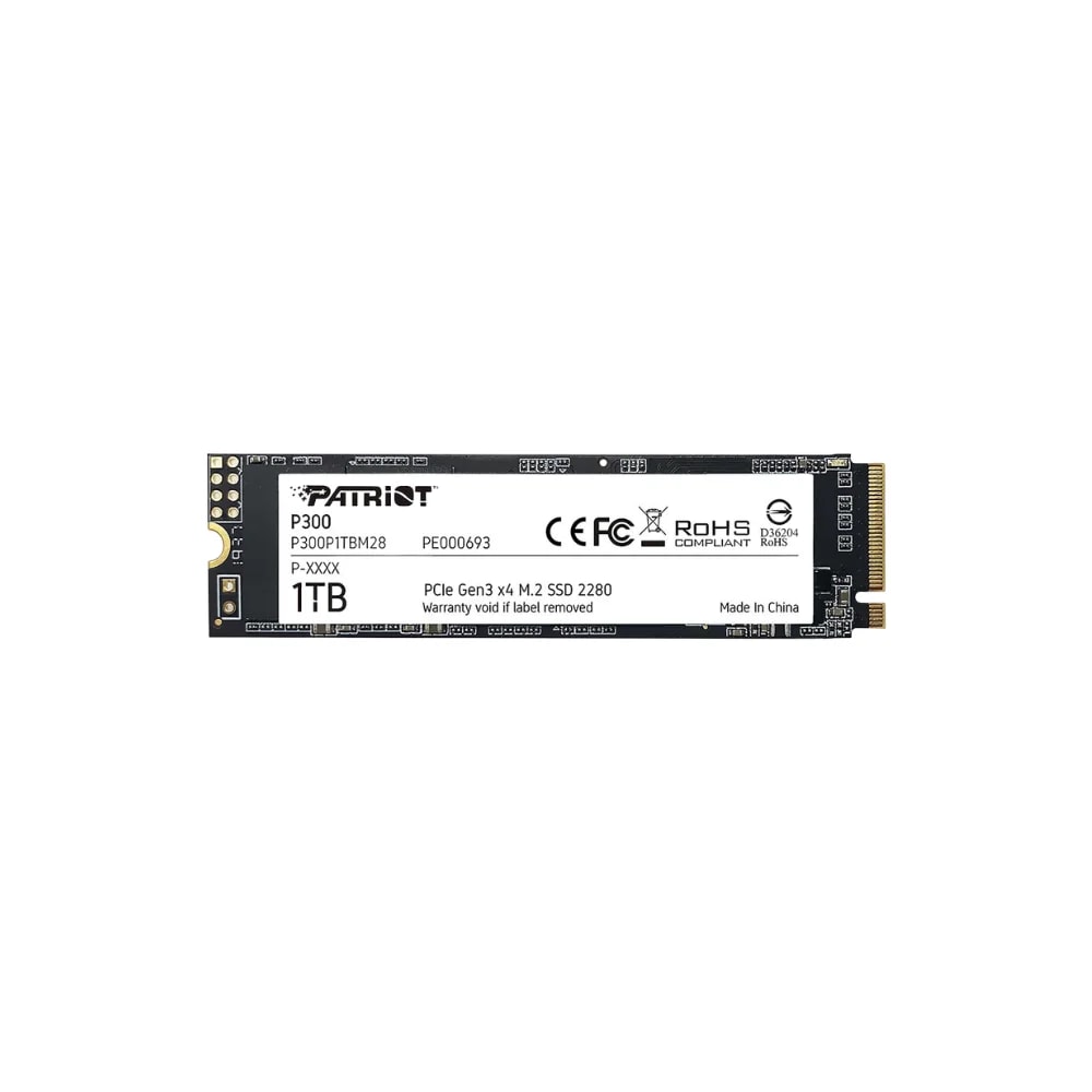 Disco solido Patriot P300 1TB M.2 NVMe PCIe Gen 3.0 x 4