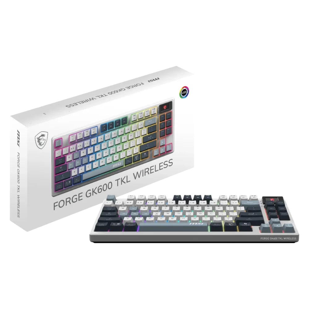 Teclado MSI Force GK600 TKL wireless SKY