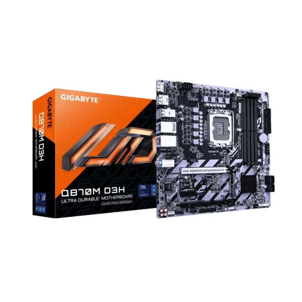Mainboard Gigabyte Q870M LGA1851 ddr5 4 slots HDMI Display port 2.5 lan mATX