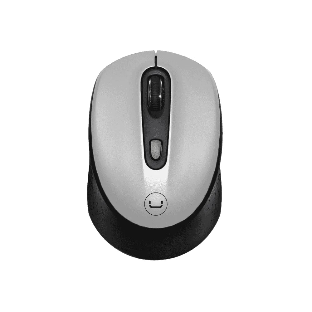 Mouse Unno Tekno Contour inalambrico plateado