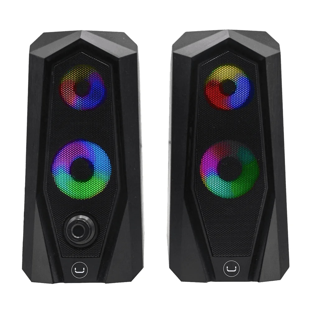 Parlante Unno Tekno SP9030BK BRV30 10 watts 3.5mm RGB gamer