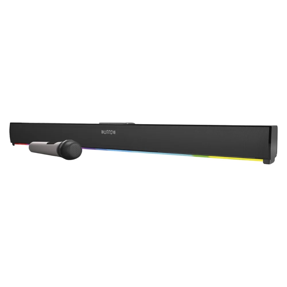 Barra de sonido Unno Tekno SP9301BK Harmony bluetooth TWS 14 watts radio FM-USB-micro SD negro RGB
