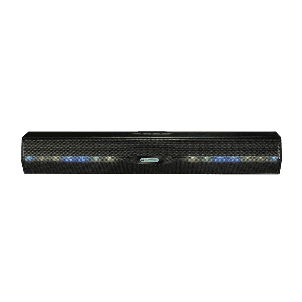 Barra de sonido Unno SP9354BK Tekno Arista bluetooth TWS 14 watts radio FM-USB-micro SD negro