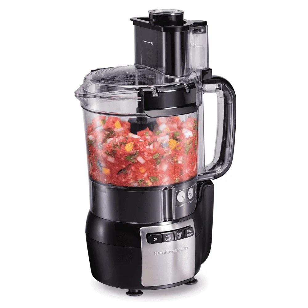 Procesador de alimentos Hamilton Beach Stack & Snap de 12 tazas negro