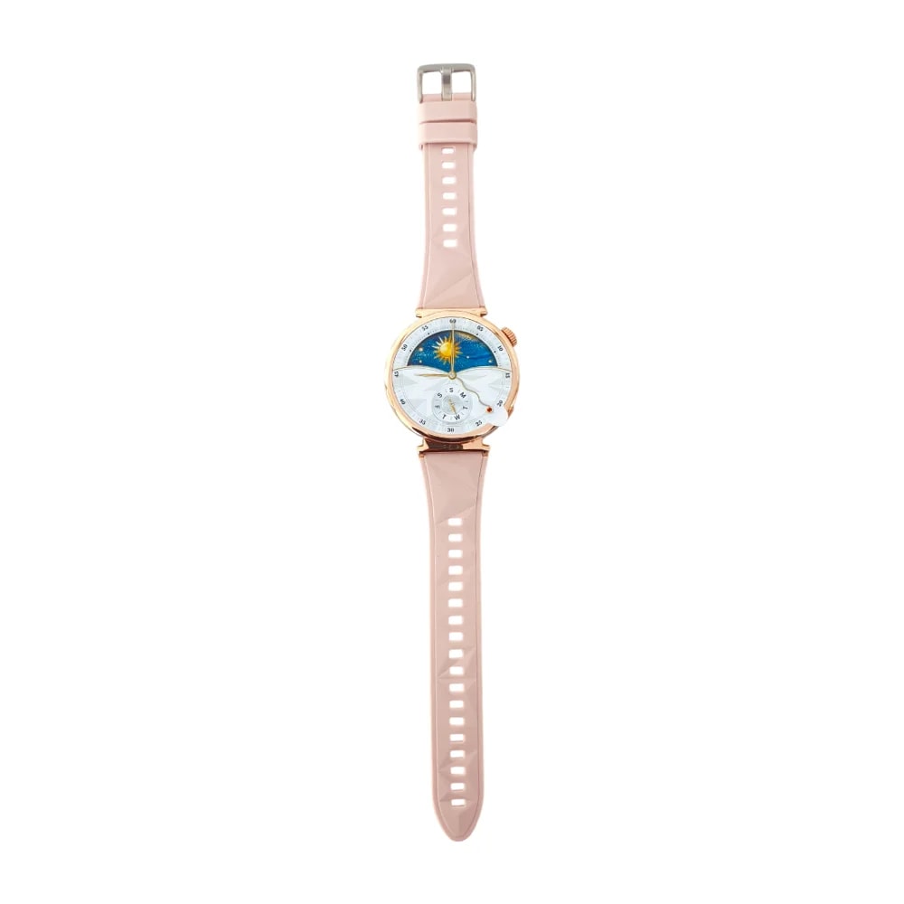 Reloj smart RCA AM35 Nebula 1.32″ esfera color rose gold con brazalete rosado