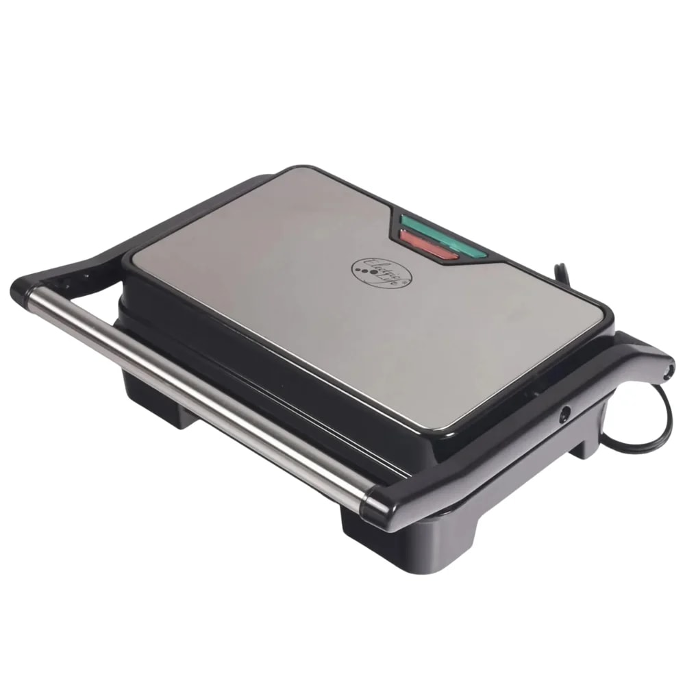 Sanduchera Panini Grill Electric Life 750W plateada