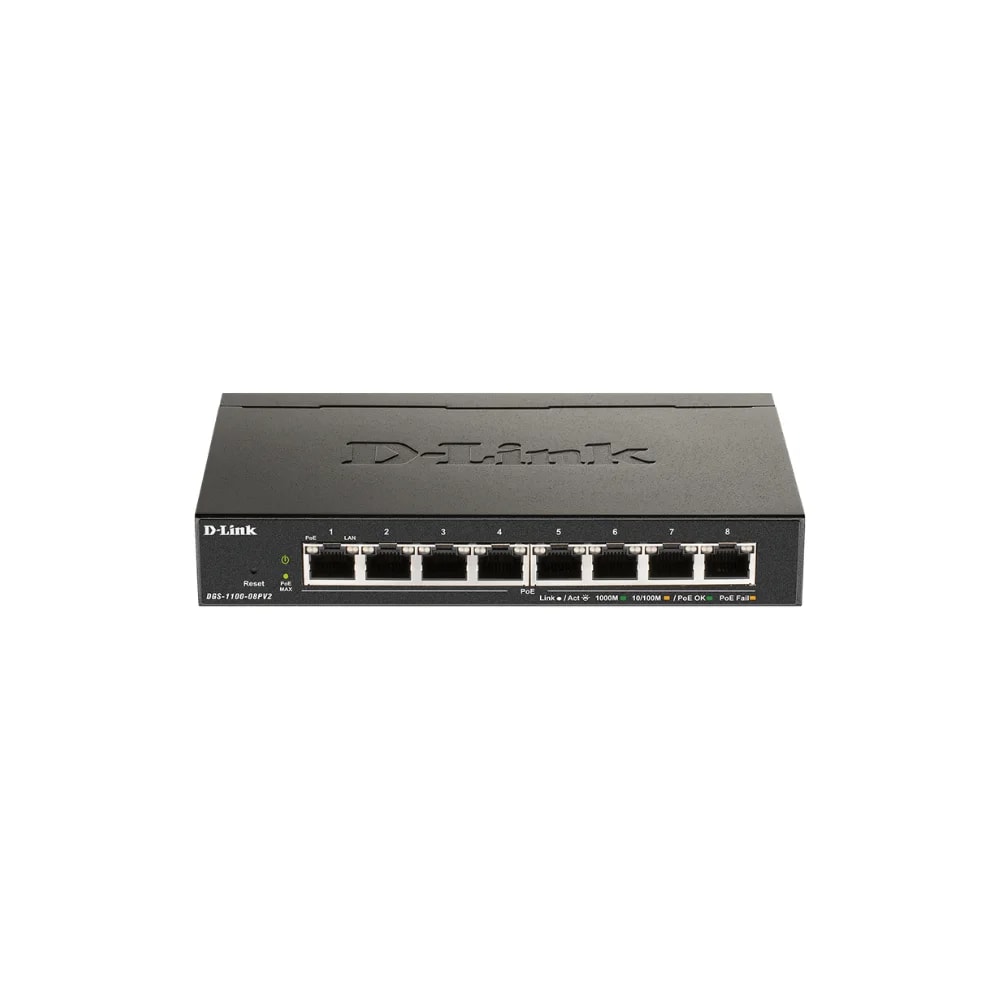 Switch D-Link DGS-1100-08 PV2/L 8 puertos 10/100/1000 Mbps PoE