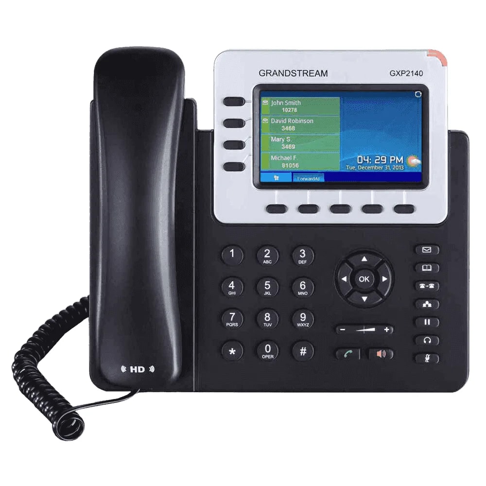 Telefono IP Grandstream GXP2140 4 lineas POE 10/100/1000