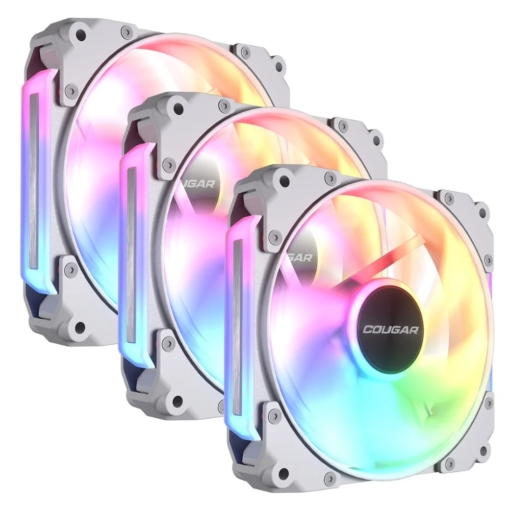Ventilador Cougar Apolar 120 ARGB SPB 120mm KIT (3 ventiladores) blanco