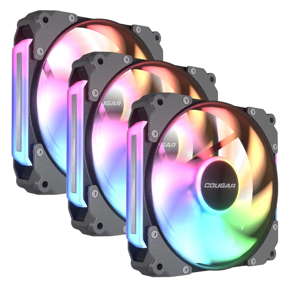 Ventilador Cougar Apolar 120 ARGB reverse blade 120mm KIT (3 ventiladores) negro