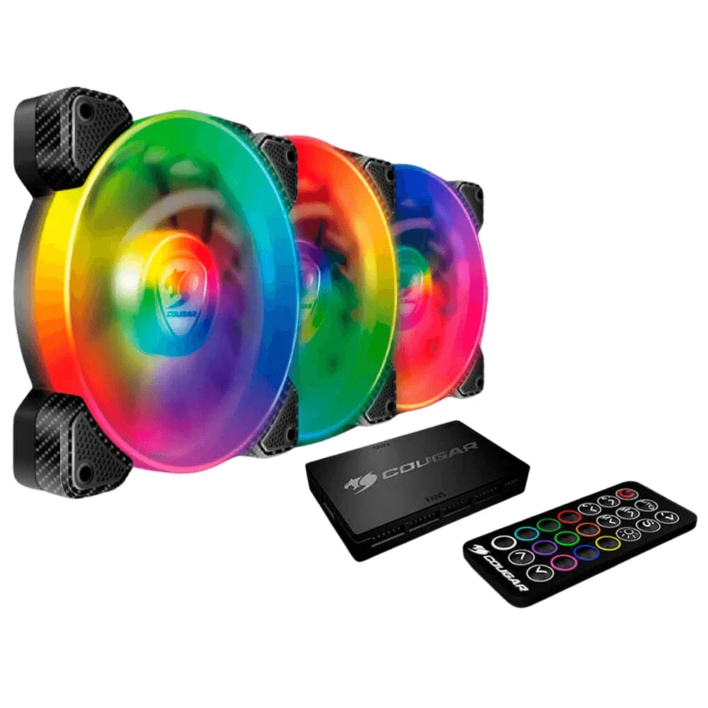 Ventilador Cougar Vortex RGB SPB 120mm KIT de 3 ventiladores