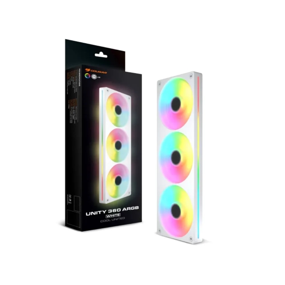 Pack de ventiladores Cougar UNITY 360 ARGB blanco