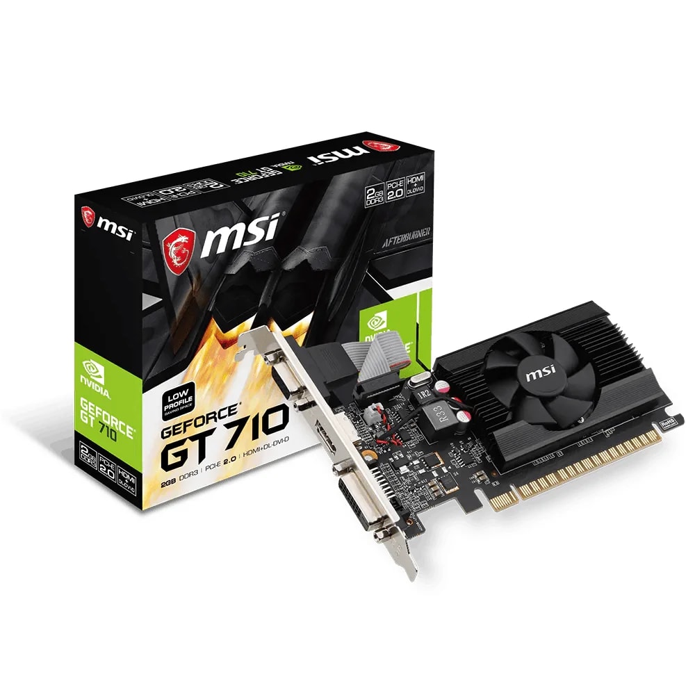 Tarjeta de video MSI GeForce GT710 2GD3H 2GB low profile DDR3 Hdmi-VGA-DVI