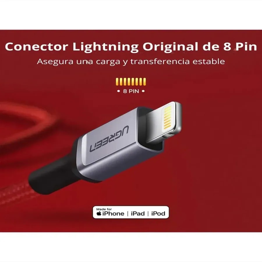 Cable lightning A USB 1M certificado
