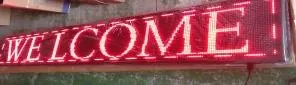 Letrero LED Programable P10 Rojo 295x40 cm