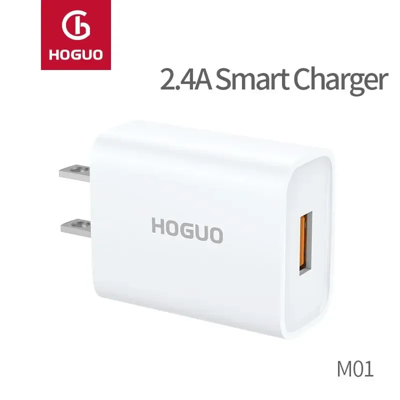Cargador Hoguo M01 USB 2.4A (solo cubo)