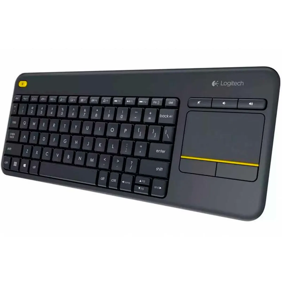 Teclado Logitech K400 Plus Negro Wireless Touchpad-multimedia Tv-usb Unifying