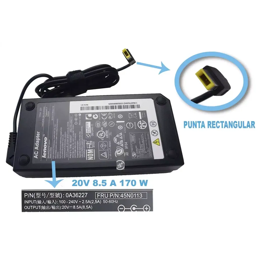 Cargador de laptop lenevo