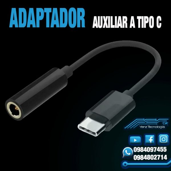 ADAPTADOR AUXILIAR A TIPO C - YANZTECNOLOGÍA